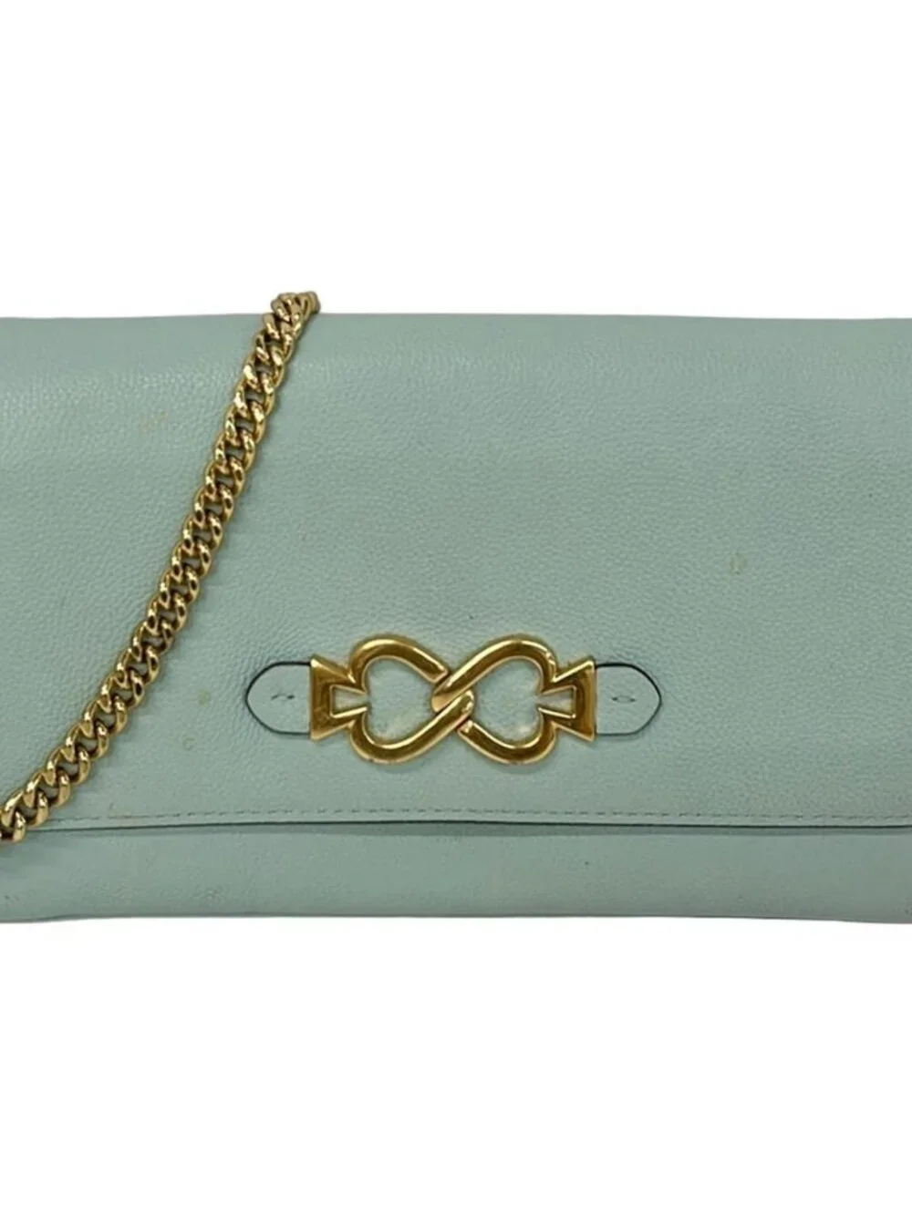 Kate spade PWRU7969 Light Blue Gold Leather Shoulder Bag
